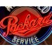 New Packard Double-Sided Porcelain Neon Sign w/Aged Steel Can 48" Diameter